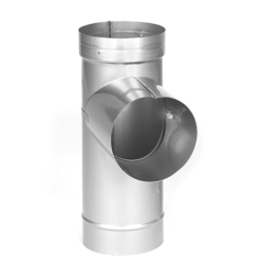 HomeSaver RoundFlex Tee with Fixed Take-Off for 3 inch Chimney Liner