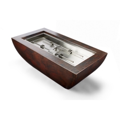 HPC 47 Inch Phoenix Hammered Copper Fire Bowl with Torpedo H-Burner