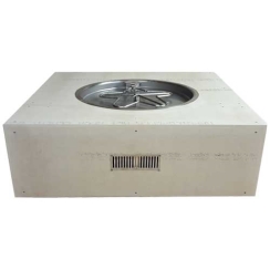 HPC 54 Inch Small Tank Ready-To-Finish Square Fire Pit with Torpedo Penta Burner