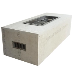HPC 60 Inch Ready-To-Finish Rectangular Fire Pit with Torpedo H-Burner