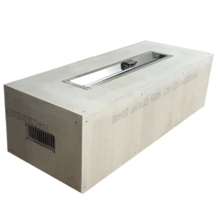 HPC 60 Inch Ready-To-Finish Rectangular Fire Pit with Torpedo Trough Burner