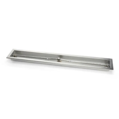 Hearth Products Controls 60 Inch Stainless Steel Trough Fire Pit Burner and Pan - Match Lit