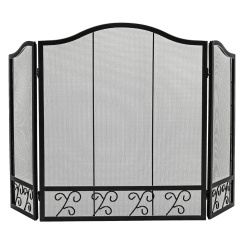 Costway 50 Inch Decorative Three-Panel Fireplace Screen