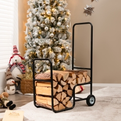 Costway 22 Inch Firewood Carrier Cart