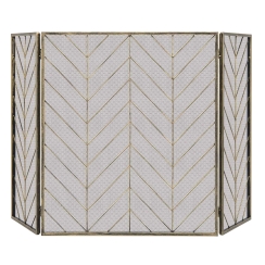 Costway 53 Inch Three Panel Herringbone Fireplace Screen