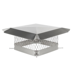 Hy-C 13 x 13 Inch Stainless Steel Universal Chimney Cap with 5/8 Inch Mesh