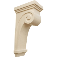 Ekena Millwork 6 1/2 Inch Raised Fluting Corbel