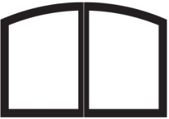 Empire Arched Firebox Doors - For 32 Inch Breckenridge Select Vent-Free Gas Fireboxes