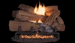 Superior Mega-Flame 24 Inch Ember Bed Natural Gas Burner with Remote - Electronic Ignition
