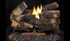 Superior 24 Inch Triple-Flame Natural Gas Burner with Ember Bed - Variable Ignition