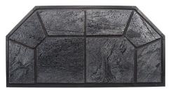 American Panel 54 x 54 Inch Indian Silver Slate Original Edge Type 2 Corner Hearth Board