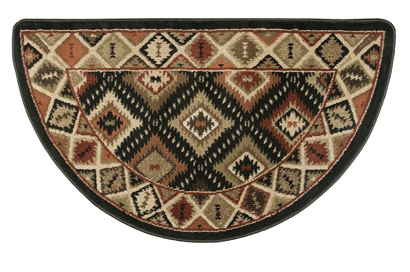 Goods of the Woods Southwest Pattern Half Round Olefin Hearth Rug