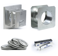 Kingsman ZDVHSKSQ Square Horizontal Chimney Vent Termination Starter Kit