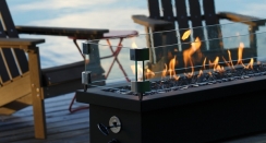 Kingsman 36 Inch Barbara Jean Collection Outdoor Linear Firestand with Manual Controls