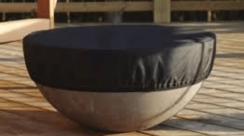 Kingsman Black Fire Bowl Cover for 30 Inch Concrete Fire Bowls