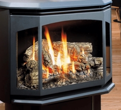 Kingsman Black Door Frame and Ceramic Glass for FDV350 Stoves