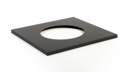 Kingsman Decorative Black Wall Trim Plate - For 4-Inch Inner Diameter Vent Pipe