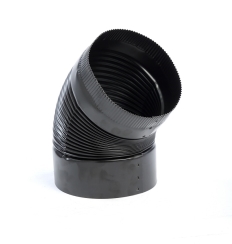 Kingsman FDVE45 45 Degree Black Chimney Pipe Elbow - 7 Inch Inner Diameter
