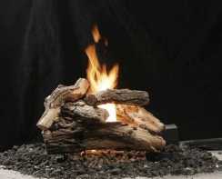 Kingsman Vented Grate Style Natural Gas Log Burner - 18 Inch - On/Off Millivolt Valve