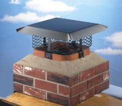 Large Painted Black Galvanized Steel Adjustable Single Flue Chimney Cover