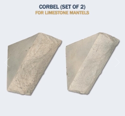Lexington Hearth Limestone Corbels - Set of Two