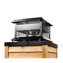 Majestic Square Black Painted Termination Cap for SL300 Series Pipe