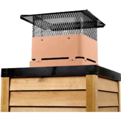 Majestic Terra Cotta Vertical Termination Cap for SL1100 Wood Pipe