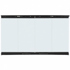 Majestic Bi-Fold Glass Doors with Black Trim for SB100 - DM100