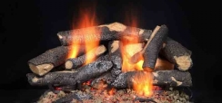 Majestic 24 Inch See-Through Fireside Supreme Oak Gas Log Set