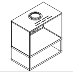 Majestic CK-30 Steel Cabinet with Pedestal Base for 30 Inch Gas Fireplace Inserts