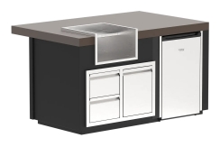 Videl 64 Inch Luxe Margarita Center with Refrigerator