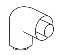 Montigo 4 Inch Inner Diameter 90 Degree Elbow with Female Ends
