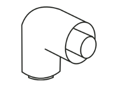 Montigo 4 Inch Inner Diameter 90 Degree Elbow with Male Ends