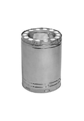 Metal-Fab 10 Inch Inner Diameter Galvanized Temp/Guard Double Wall Insulated Chimney - 24 Inch Length