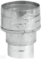 Metal-Fab 3 Inch to 4 Inch Draft Hood Increaser - For Use with Type B Round Chimney Pipe