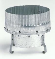 Metal-Fab 3 Inch to 4 Inch Type B Round Chimney Pipe Motor Housing Adaptor with Single-Wall Outlet
