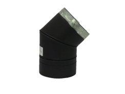 Metal-Fab 4 Inch Diameter 45 Degree Elbow - Black