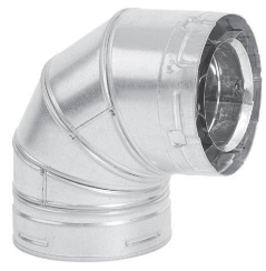 Metal-Fab 4 Inch Diameter 90 Degree Adapter