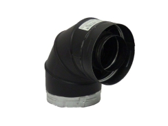 Metal-Fab 4 Inch Diameter 90 Degree Adapter - Black