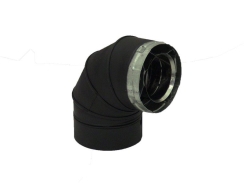 Metal-Fab 4 Inch Diameter 90 Degree Elbow - Black