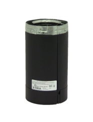 Metal-Fab 4 Inch Diameter Black Straight Direct Vent Length - 18 Inch