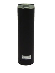Metal-Fab 4 Inch Diameter Black Straight Direct Vent Length - 24 Inch