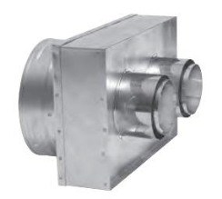 Metal-Fab 4 Inch Diameter Co-Axial to Co-Linear Connector