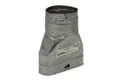 Metal-Fab 4 Inch Oval to 4 Inch Round Type B Chimney Pipe Adaptor