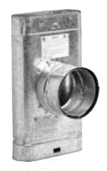 Metal-Fab 4 Inch Type B Oval Chimney Pipe Tee with 3 Inch Take-Off