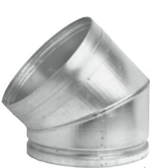 Metal-Fab Type B Round 45-Degree Adjustable Chimney Elbow - 12 Inch Inner Diameter