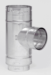 Metal-Fab Type B Round Chimney Pipe Swivel Tee - 5 Inch x 4 Inch x 3 Inch