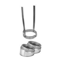 Selkirk Ultra-Temp 8-Inch Inner Diameter Chimney Pipe Stainless Steel Elbow Kit - 15 Degree