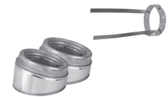 Selkirk Ultra-Temp 6-Inch Inner Diameter Chimney Pipe Stainless Steel Elbow Kit - 30 Degree