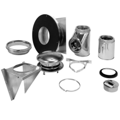 Selkirk Ultra-Temp Chimney Pipe Through-The-Wall Kit - For 6-Inch Inner Diameter Ultra-Temp